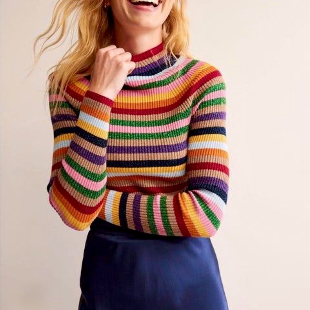 Boden Sparkle Turtleneck Sweater